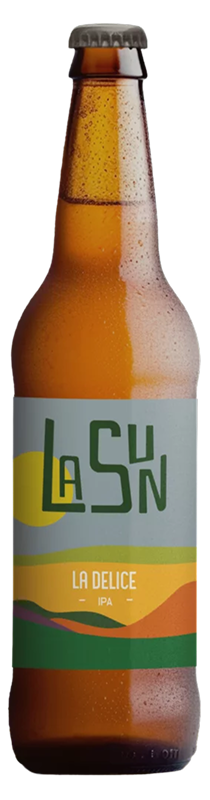 Bouteille de bière LASUN – La Délice, IPA artisanale brassée à Montauban