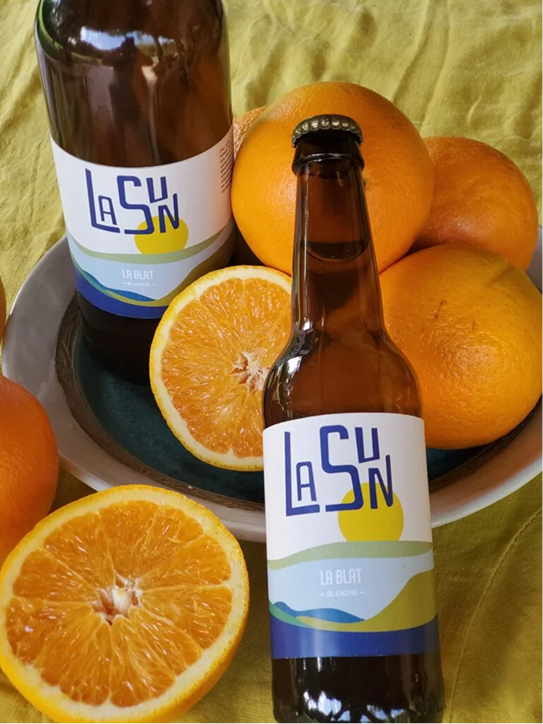Bière LASUN avec oranges